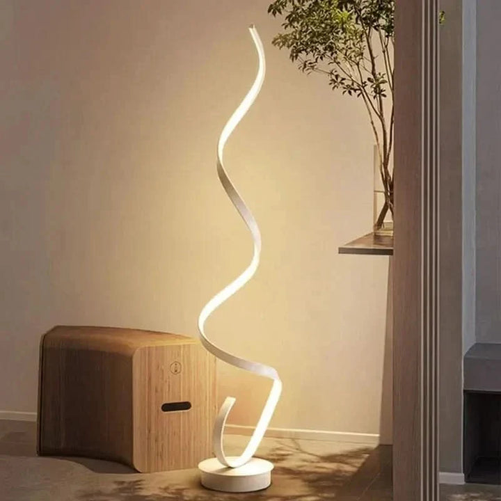 Lampa podłogowa LED Spirala Istanbul, energooszczędne oświetlenie, elegancki design