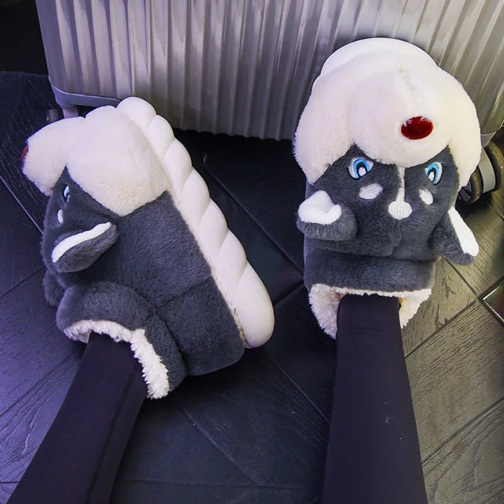 Urocze damskie kapcie husky – Novi