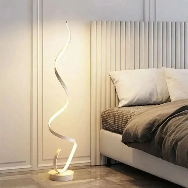 Lampa podłogowa LED Spirala Istanbul, energooszczędne oświetlenie, elegancki design