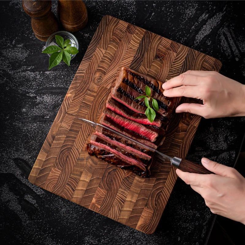 Luksusowa deska do krojenia z litego drewna tekowego – ChefTeak
