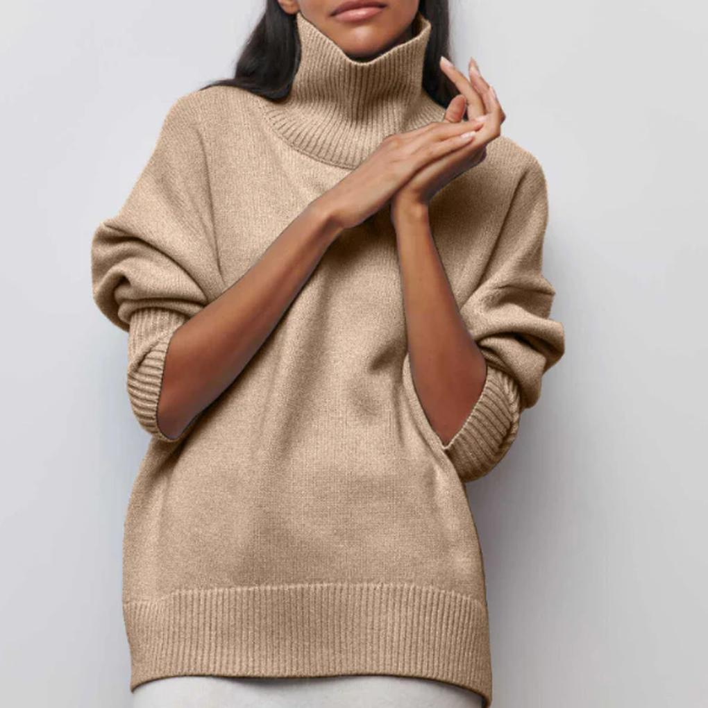 Sweter z wysokim kołnierzem dla kobiet – Zimowy Staple