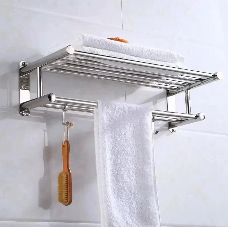 STEELRACK – Oszczędzający Miejsce i Elegancki Wieszak na Ręczniki ze Stali Nierdzewnej
