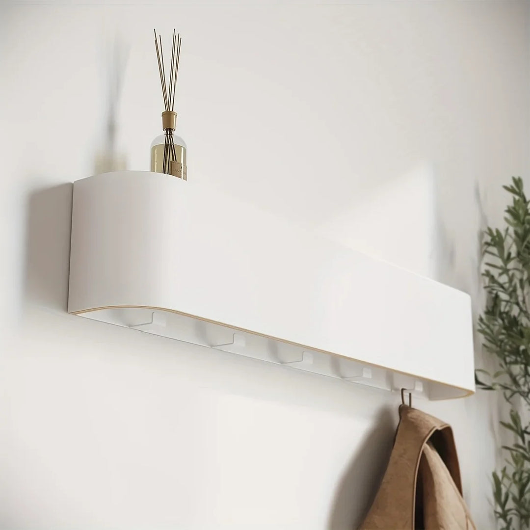 NordicHide Rack wieszak ścienny z półką i ukrytymi haczykami