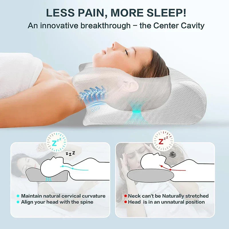 Poduszka 2 w 1 pod kark z pianki termoelastycznej z ergonomicznym konturem – RestAlign