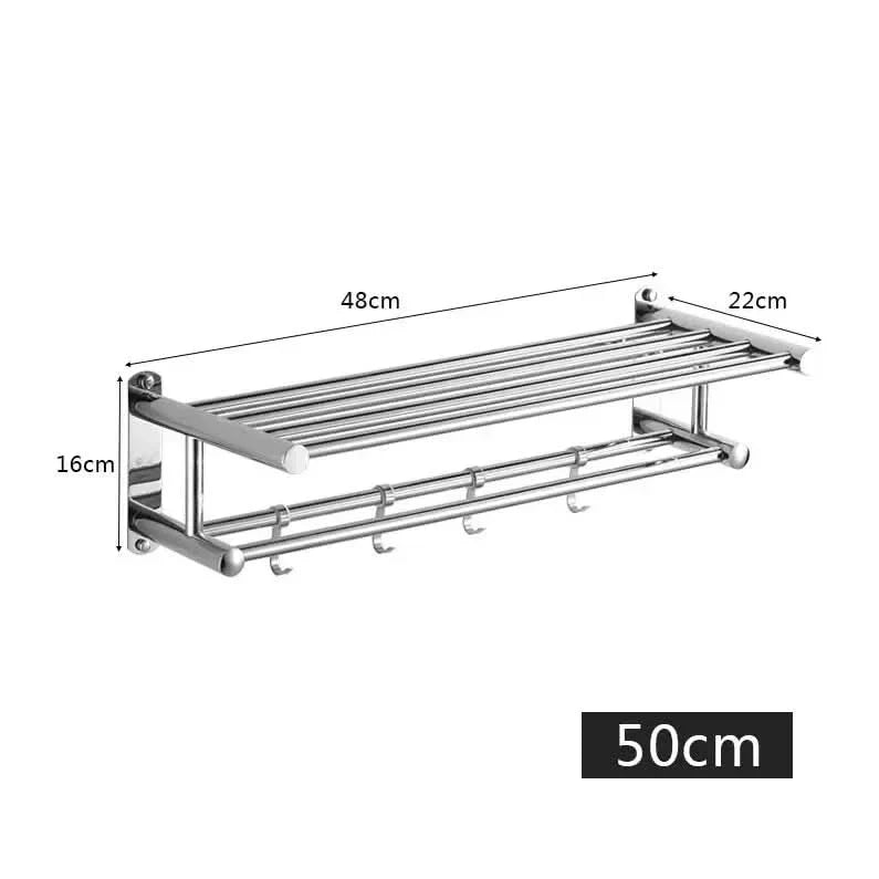 STEELRACK – Oszczędzający Miejsce i Elegancki Wieszak na Ręczniki ze Stali Nierdzewnej