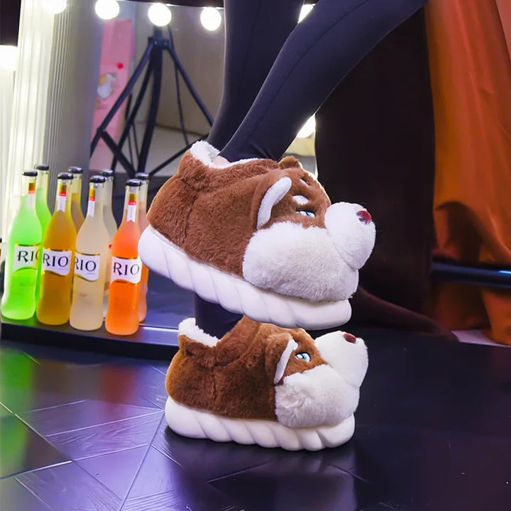 Urocze damskie kapcie husky – Novi
