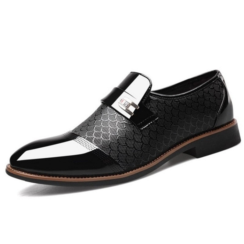 Stylowe błyszczące buty męskie - Hudson
