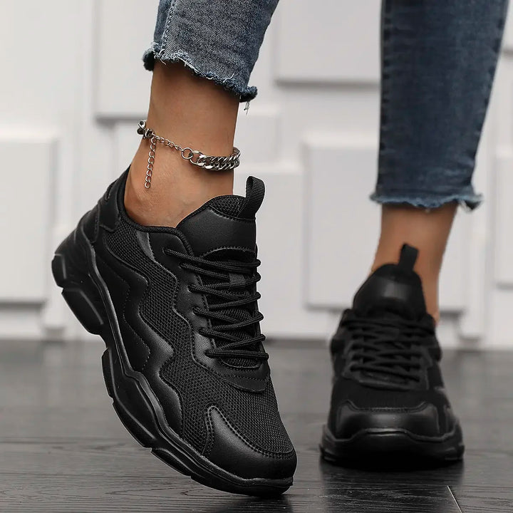 Damskie Buty Do Biegania W Stylu Retro Z Warstwową Siateczką I Amortyzowaną Podeszwą