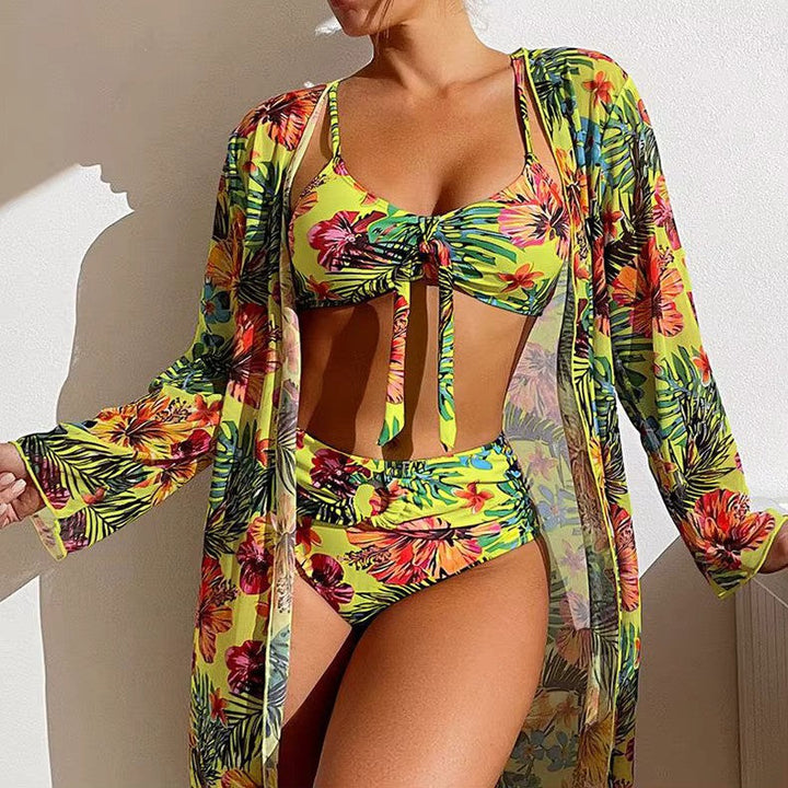 Bikini z wysokim stanem i narzutką – Amira
