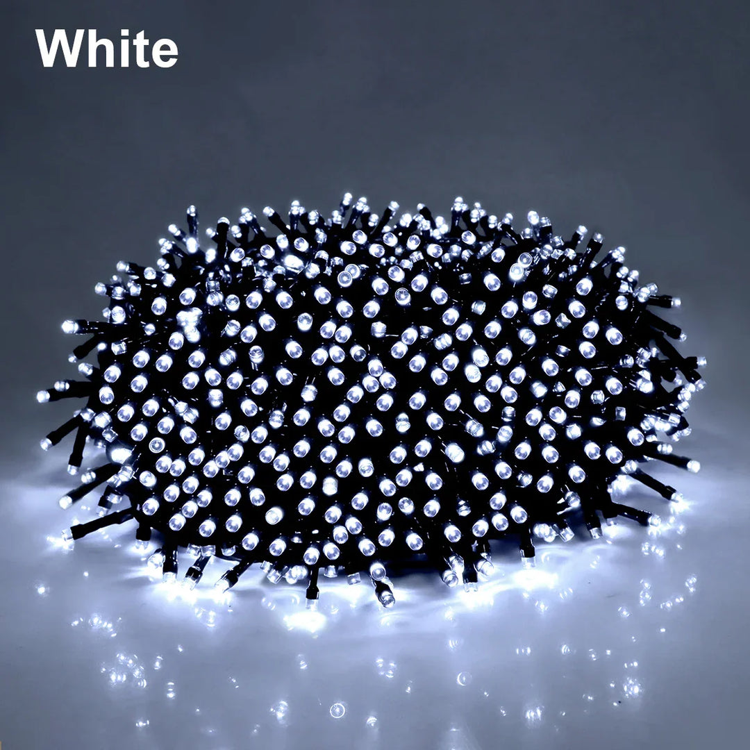 LuminaraX | Zewnętrzny Łańcuch Świateł LED 24V | 8 Trybów Oświetlenia | Wodoodporny IP65 | 10–100 m | Do Ogrodu, Domu i Dekoracji Świątecznych