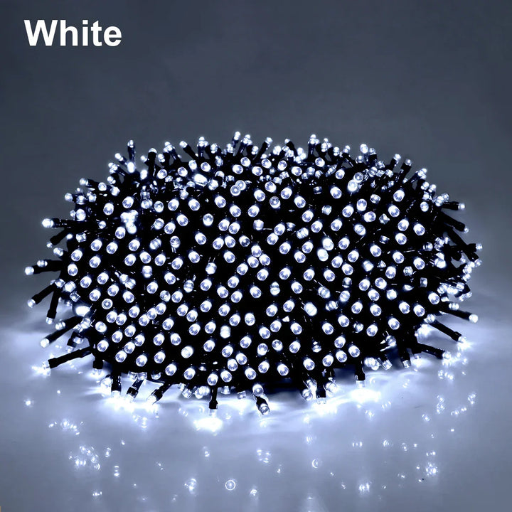 LuminaraX | Zewnętrzny Łańcuch Świateł LED 24V | 8 Trybów Oświetlenia | Wodoodporny IP65 | 10–100 m | Do Ogrodu, Domu i Dekoracji Świątecznych