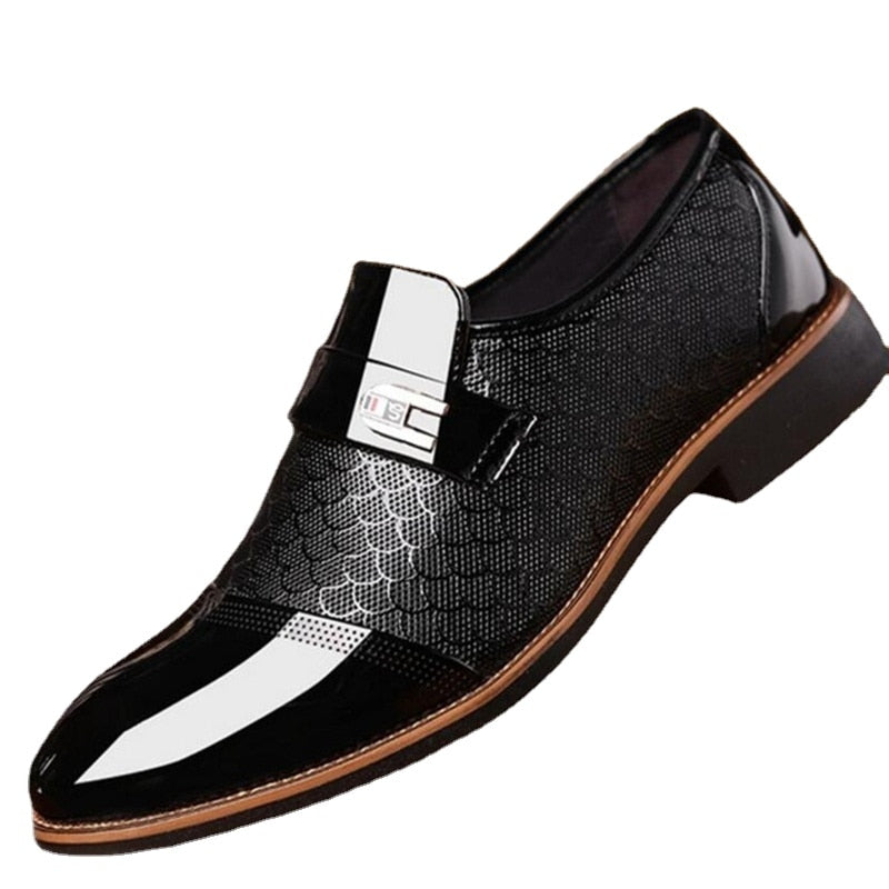 Stylowe błyszczące buty męskie - Hudson