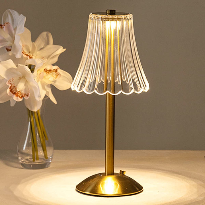 Lampa stołowa LED w stylu retro, ładowana przez USB – BrillianceGlow