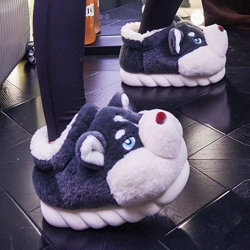 Urocze damskie kapcie husky – Novi