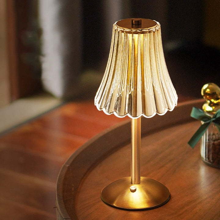 Lampa stołowa LED w stylu retro, ładowana przez USB – BrillianceGlow