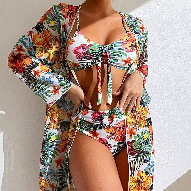 Bikini z wysokim stanem i narzutką – Amira