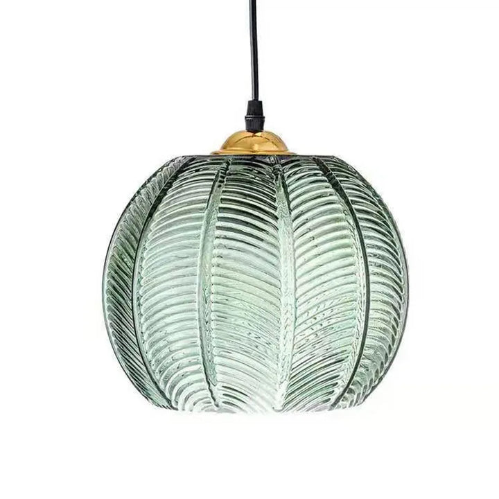 Szklana lampa wisząca w kształcie kuli