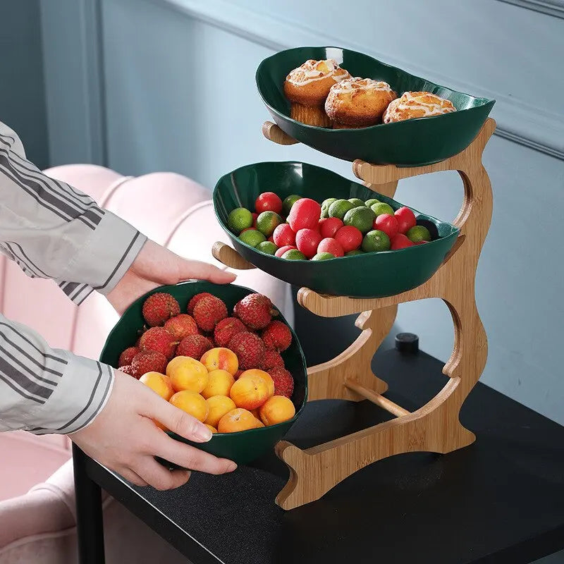 FruitTriad | Trzypoziomowa plastikowa miska na owoce