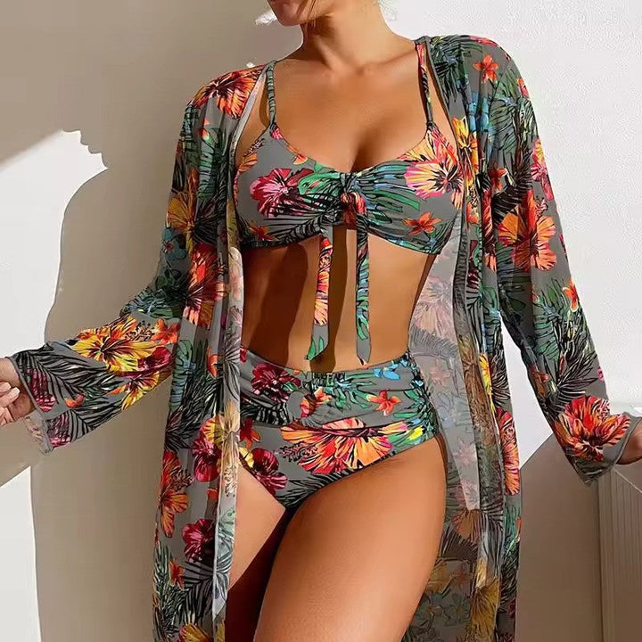 Bikini z wysokim stanem i narzutką – Amira