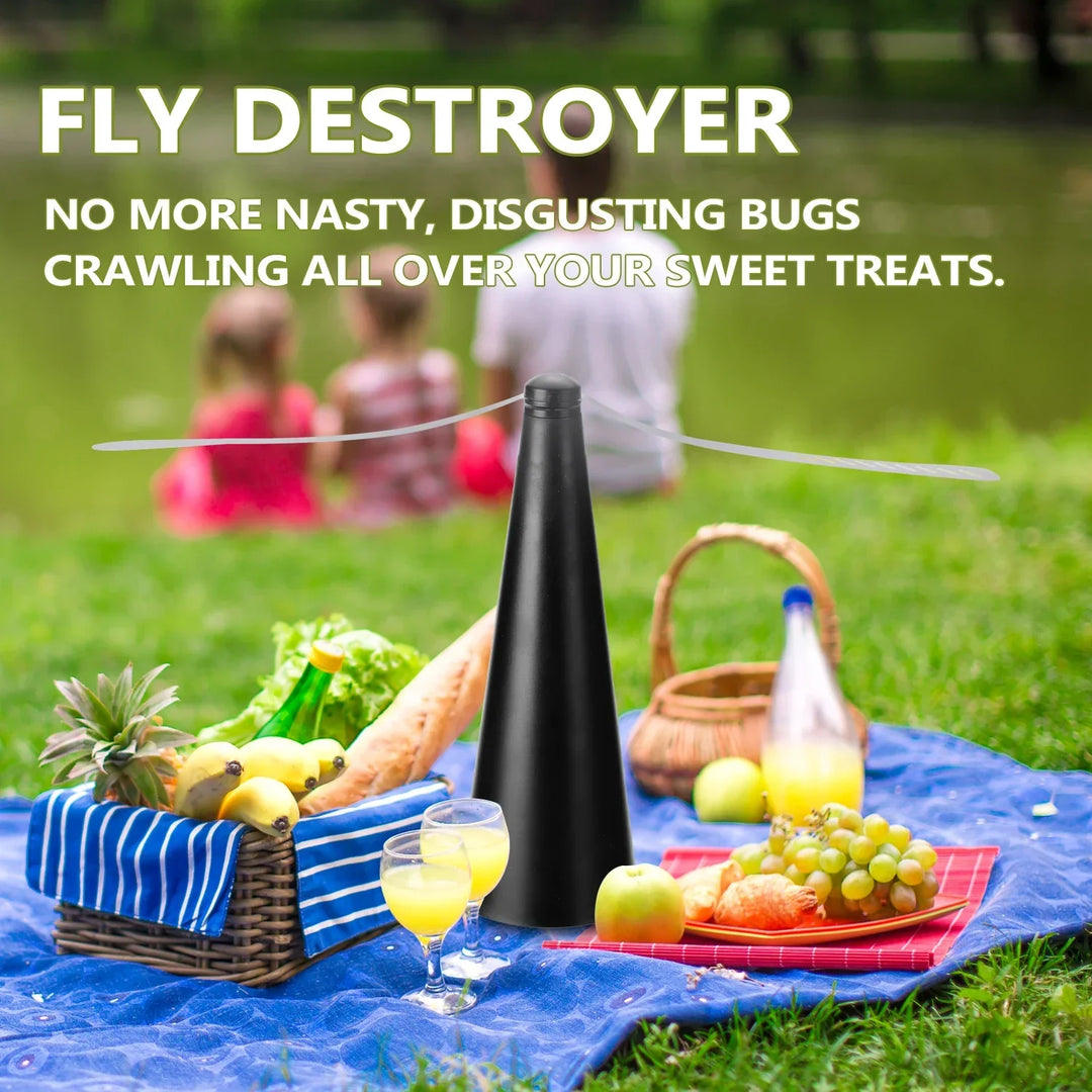 AeroLumen Naturguard wentylator na muchy na stół | wentylator do ochrony przed owadami z obrotem 360° | cichy i bezpieczny | do ogrodu, kempingu, pikniku