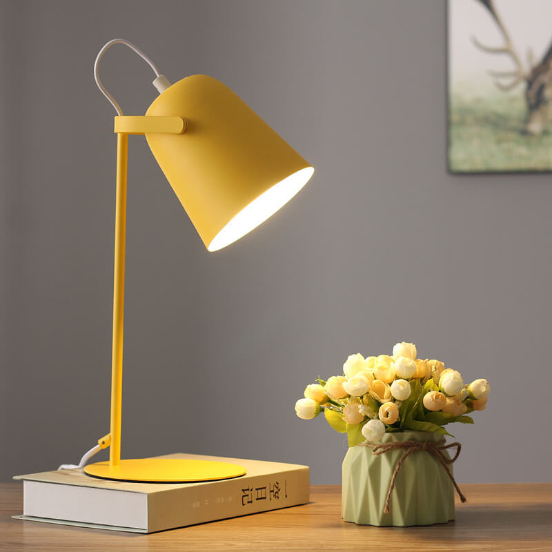Nordycka lampa stołowa Macaron w kształcie wiaderka | Skandynawska lampka biurkowa