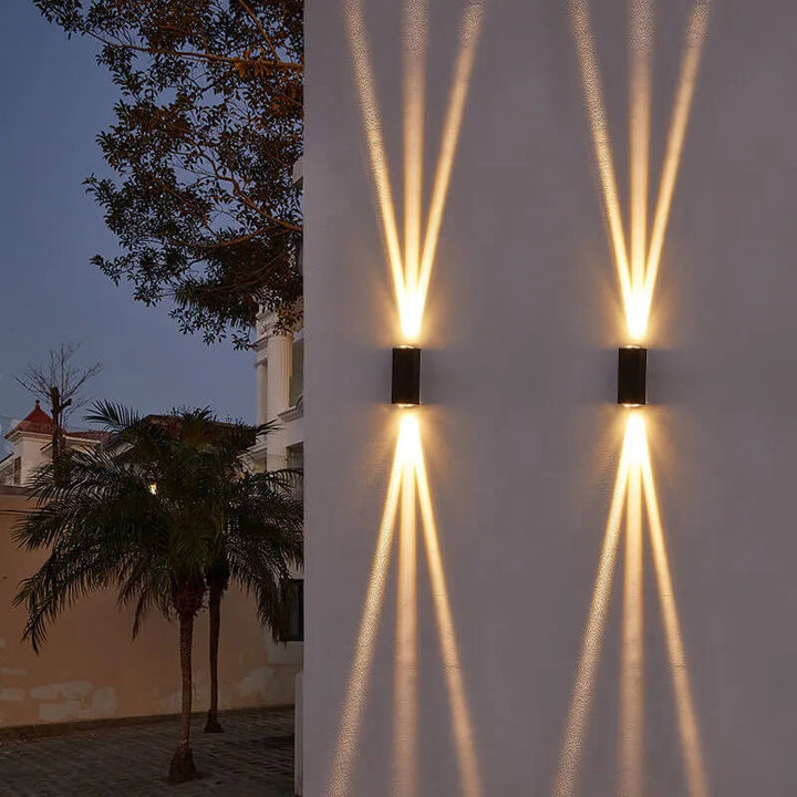 Nowoczesna prostokątna lampa ścienna LED wodoodporna na zewnątrz