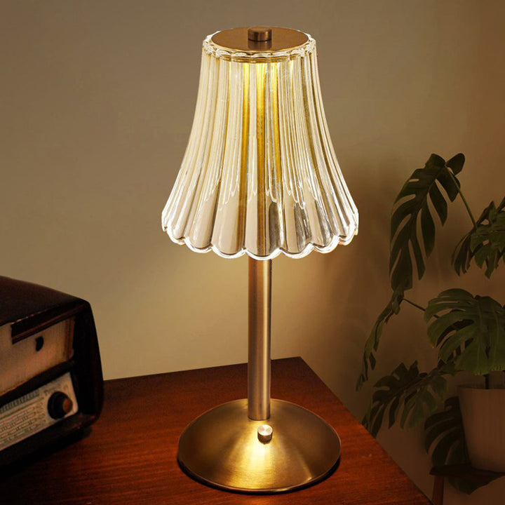 Lampa stołowa LED w stylu retro, ładowana przez USB – BrillianceGlow