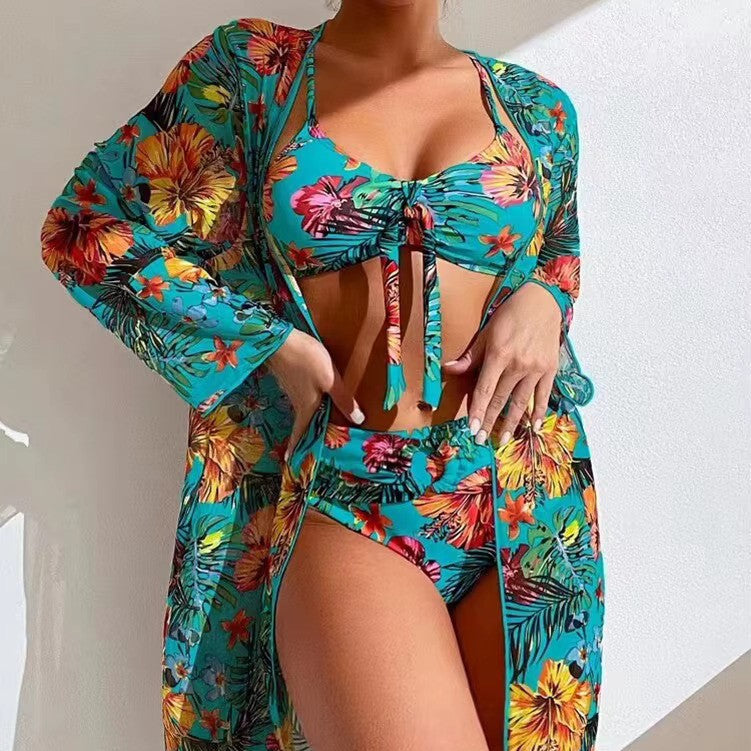 Bikini z wysokim stanem i narzutką – Amira