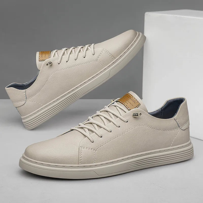 Męskie Sneakersy Oxford z Sznurowaniem i Gumową Podeszwą