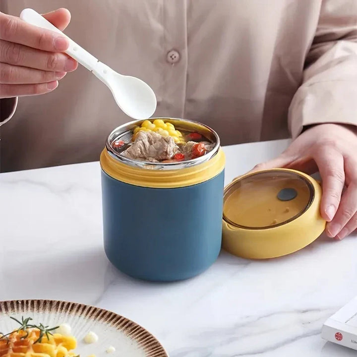 ThermoMeal pojemnik termiczny ze stali nierdzewnej | 530 ml / 710 ml | Izolowany kubek na zupy i obiad | Wodoodporny i trwały