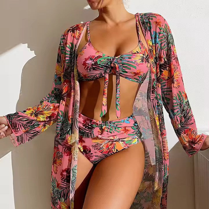 Bikini z wysokim stanem i narzutką – Amira