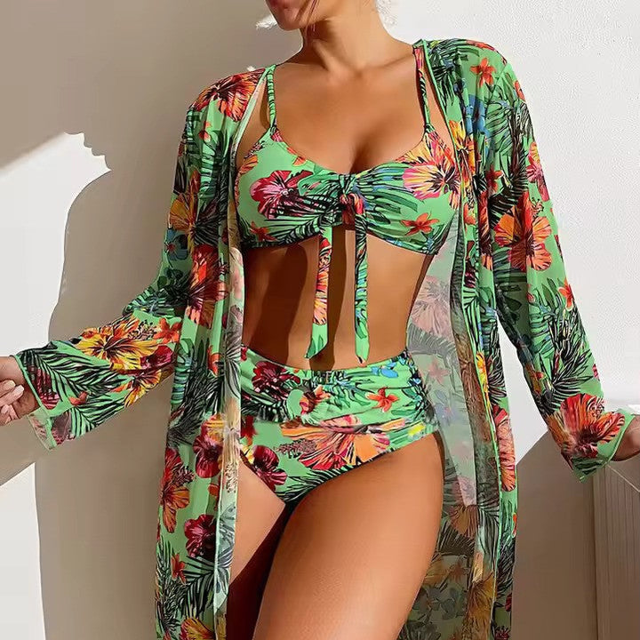 Bikini z wysokim stanem i narzutką – Amira
