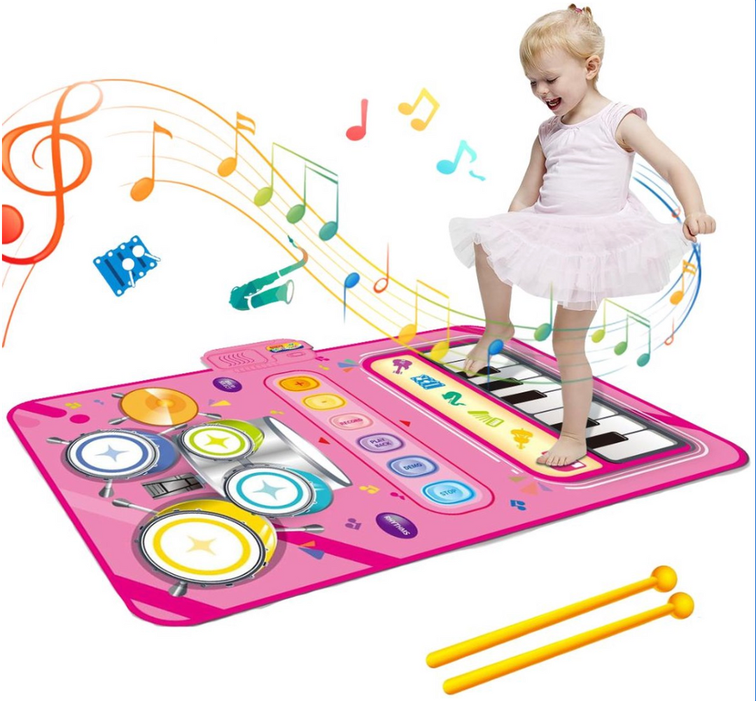 SoundSteps – Mata muzyczna 2 w 1 z pianinem i perkusją