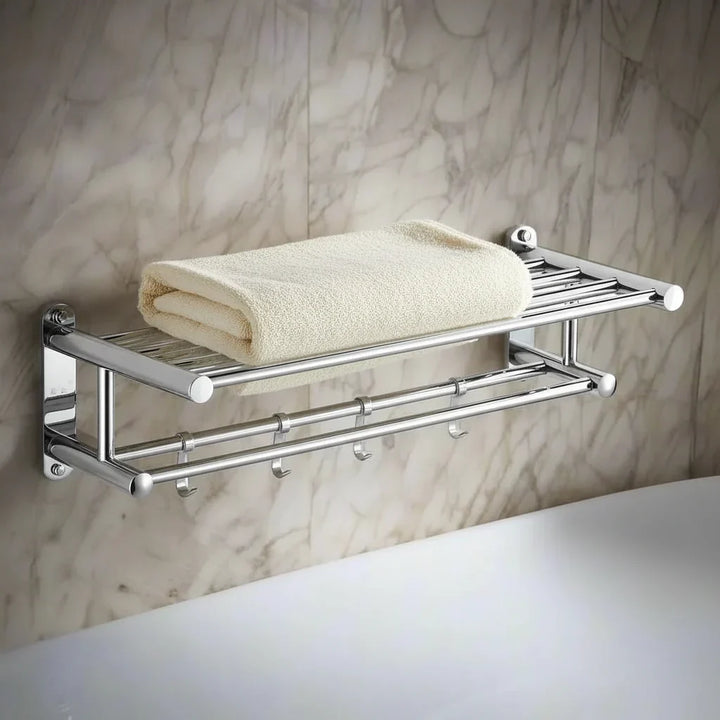 STEELRACK – Oszczędzający Miejsce i Elegancki Wieszak na Ręczniki ze Stali Nierdzewnej