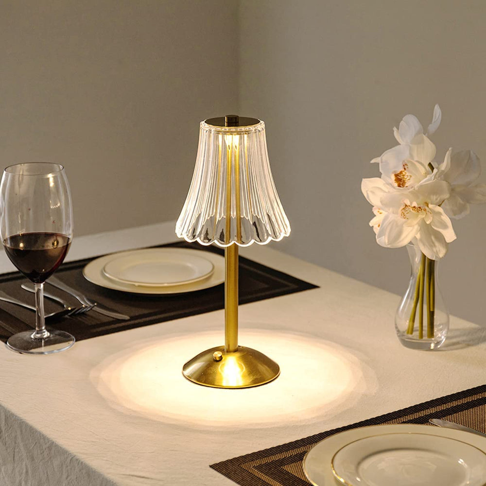 Lampa stołowa LED w stylu retro, ładowana przez USB – BrillianceGlow