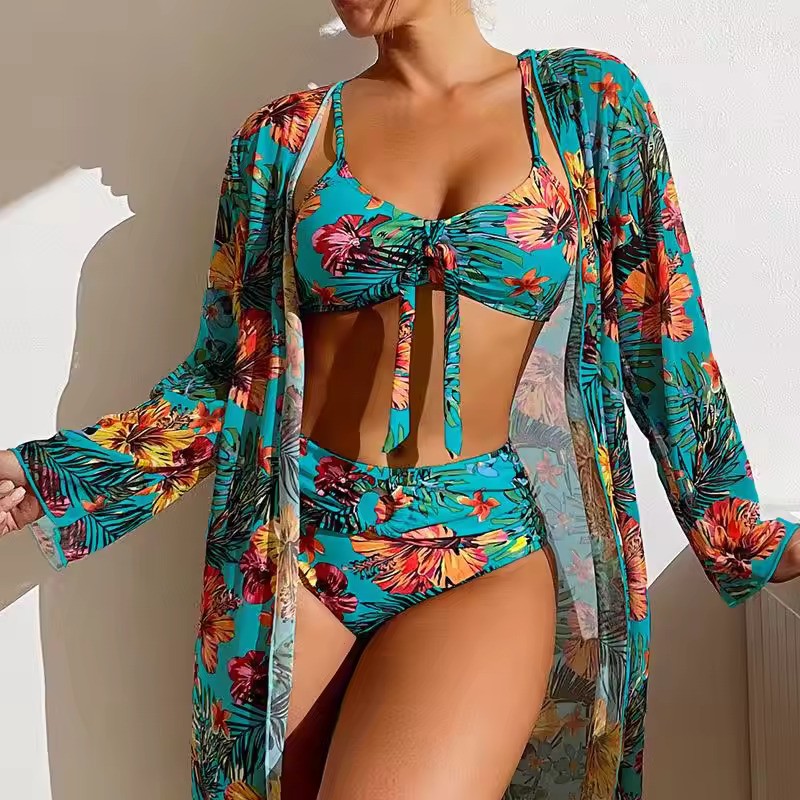 Bikini z wysokim stanem i narzutką – Amira