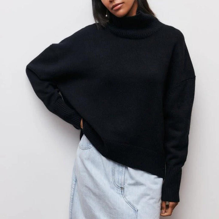 Sweter z wysokim kołnierzem dla kobiet – Zimowy Staple