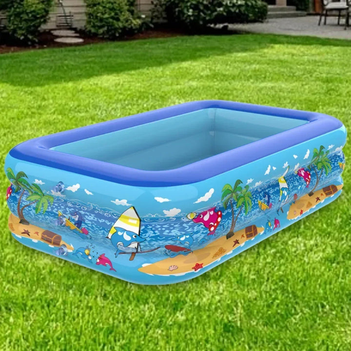 Luftolino dmuchany basen dla dzieci | 110–180 cm | ekstra gruby PVC | design z kreskówek na ogród i balkon