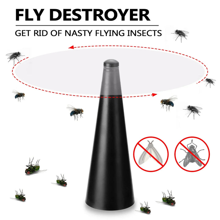 AeroLumen Naturguard wentylator na muchy na stół | wentylator do ochrony przed owadami z obrotem 360° | cichy i bezpieczny | do ogrodu, kempingu, pikniku