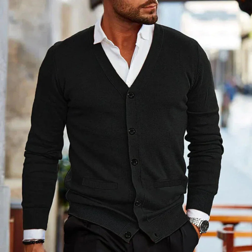 Bawełniany Męski Cardigan w Casual Stylu