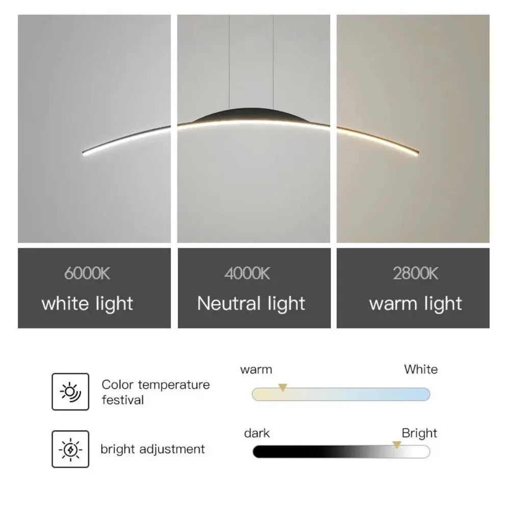 Ethirelle - Nowoczesna lampa wisząca LED do jadalni, kuchni i salonu