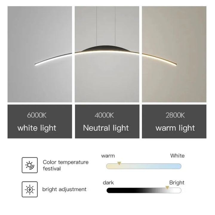 Ethirelle - Nowoczesna lampa wisząca LED do jadalni, kuchni i salonu
