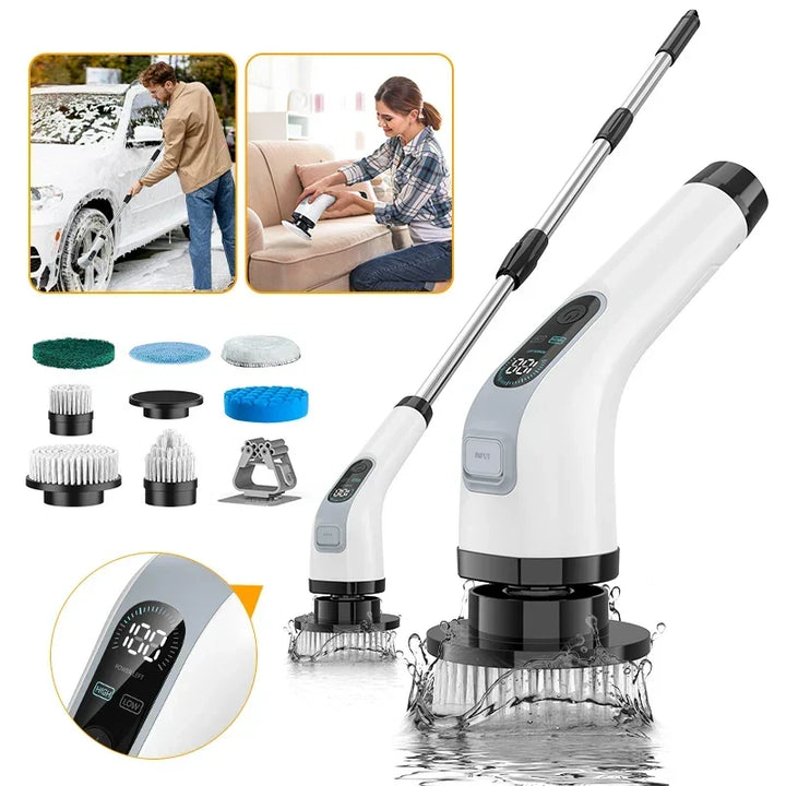 Elektryczna bezprzewodowa szczotka do czyszczenia z 7 końcówkami - SpinClean