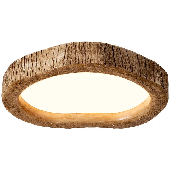 Rustykalna lampa sufitowa LED w drewnianym stylu - Auralog