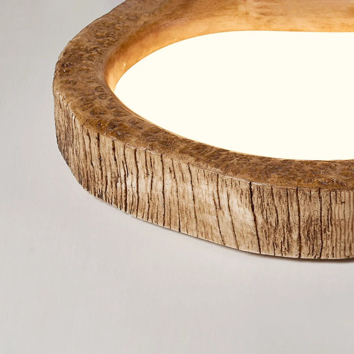 Rustykalna lampa sufitowa LED w drewnianym stylu - Auralog