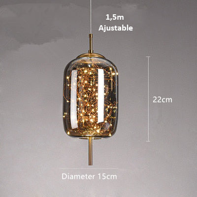 AstraGlow Modern Suspension Light | Luksusowa wisząca lampa LED do szafki nocnej
