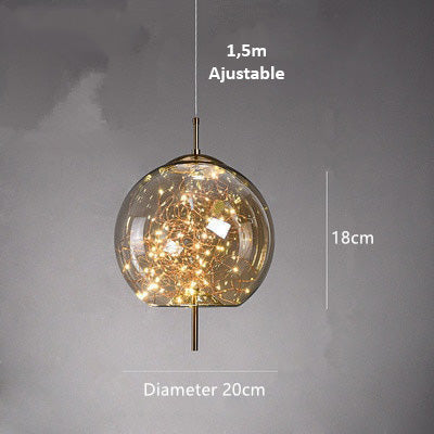 AstraGlow Modern Suspension Light | Luksusowa wisząca lampa LED do szafki nocnej