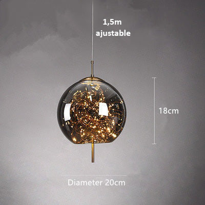 AstraGlow Modern Suspension Light | Luksusowa wisząca lampa LED do szafki nocnej