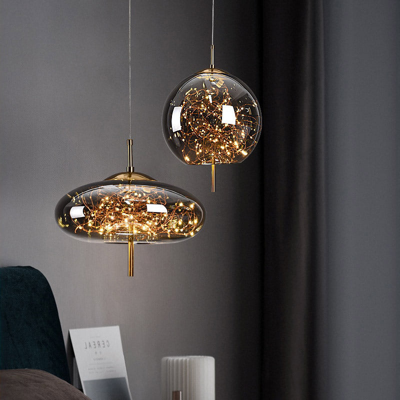 AstraGlow Modern Suspension Light | Luksusowa wisząca lampa LED do szafki nocnej