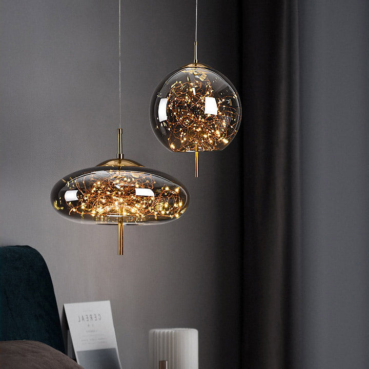 AstraGlow Modern Suspension Light | Luksusowa wisząca lampa LED do szafki nocnej